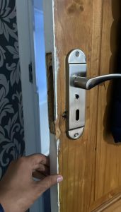 replacing a damaged door lock in Moira